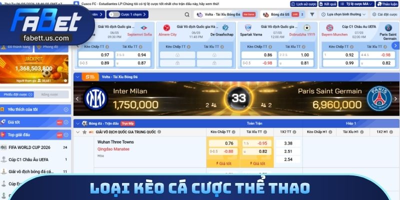 Loại kèo cá cược thể thao